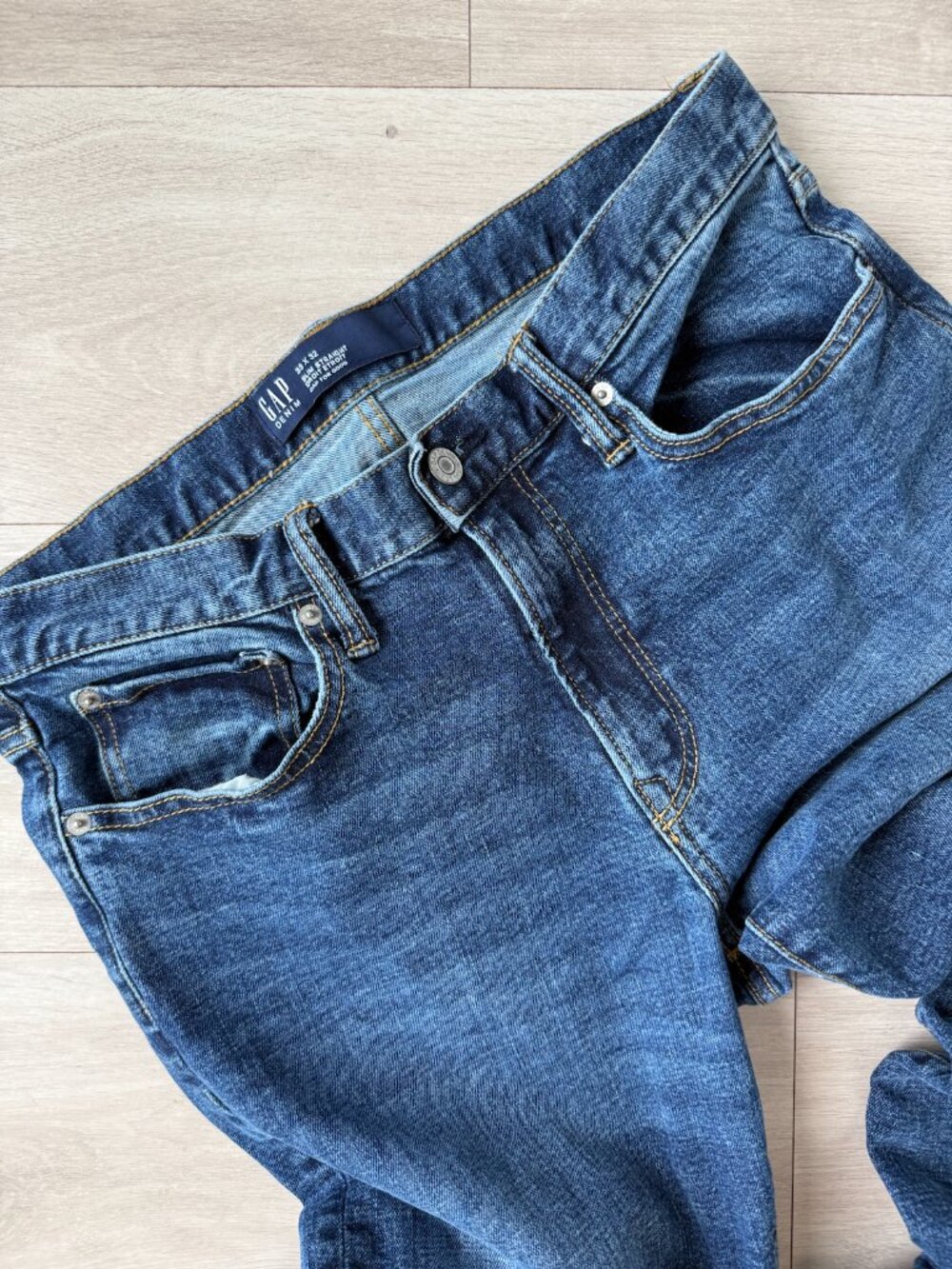 Gap Slim Straight Jeans Medium Indigo Cotton 33x32